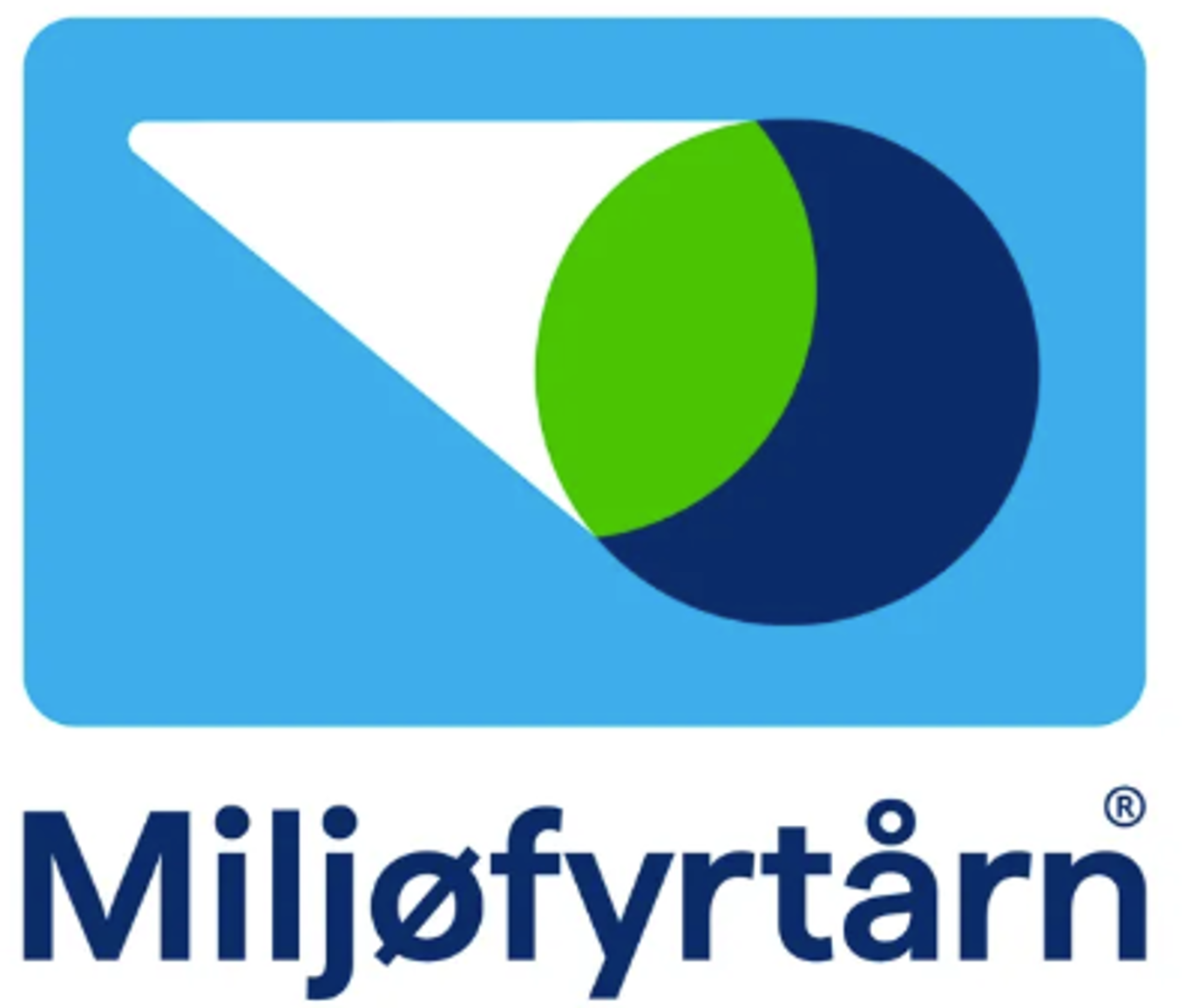 en blå sirkel med en grønn sirkel i midten